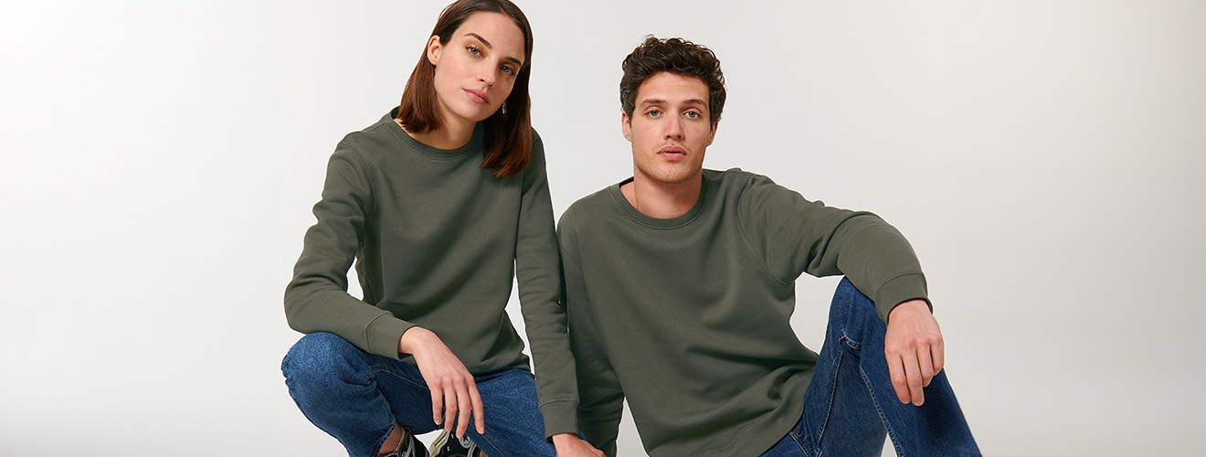 Direct Business Wear | Sustainably Made Cotton Unisex Sweatshirts | Casual Staff Uniforms